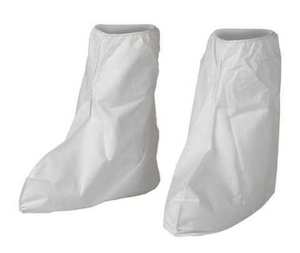 lot 106 image: KLEENGUARD Case of 400 White Boot Covers (one size fits all)