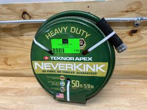 lot 119 image: TENKOR APEX Neverkink 58 in. x 50 ft. Heavy Duty Garden Hose