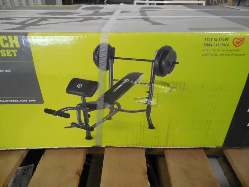 lot 45 image: Marcy Bench & Weight Set
