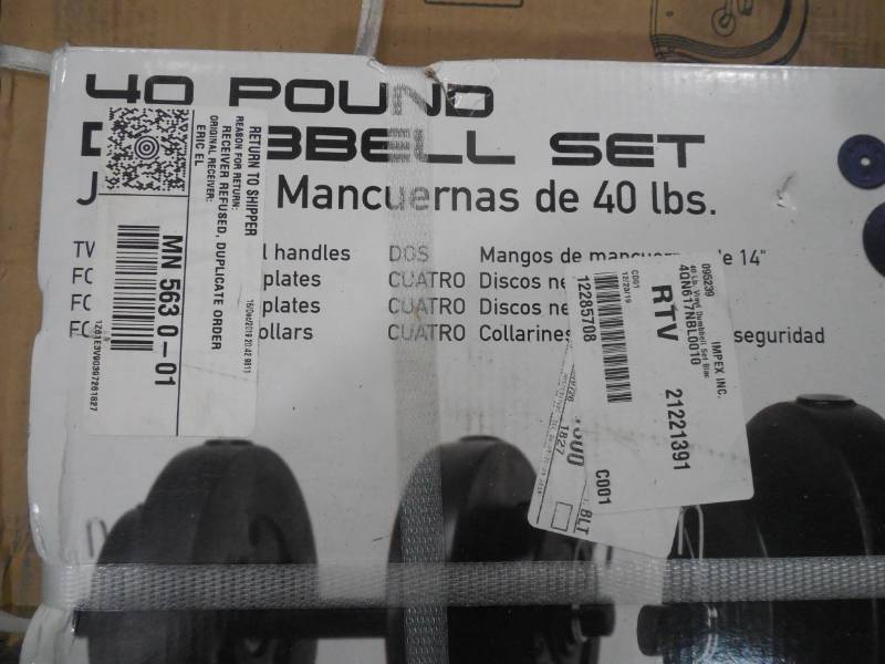 lot 50 image: Marcy 40-Lb. Vinyl Dumbbell Set