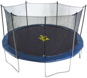 lot 1 image: Coleman Powersports Yerf-Dog 14 Trampoline with Enclosure