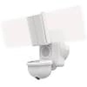 lot 19 image: Video Wi-Fi Connected White Wired EdgeLit Motion Activated Outdoor Security Integrated LED Flood Light 2000 Lumens