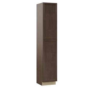 lot 58 image: (3) Shaker Assembled 18x96x24 in. Pantry Kitchen Cabinet in Brindle