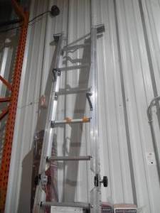 lot 49 image: 11 ft. Height 14 ft. Reach Aluminum Fully Compactable Multi-Position Ladder 375 lbs. Load Capacity Type IAA Duty Rating