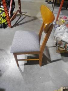 lot 50 image: Landon Acorn Wood Dining Chairs with Upholstered Seat (2-Piece)