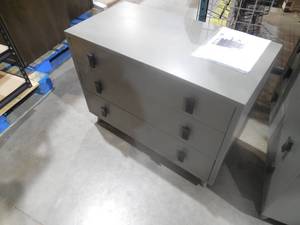 lot 56 image: Blaize 3-Drawer Dark GrayBlack Chest by Safavieh