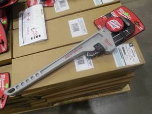 lot 69 image: 24 in. Aluminum Pipe Wrench by Milwaukee