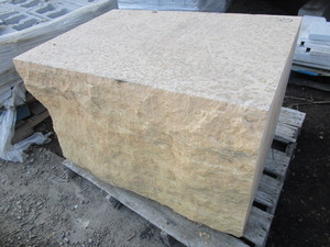 LARGE RED LIMESTONE BLOCK