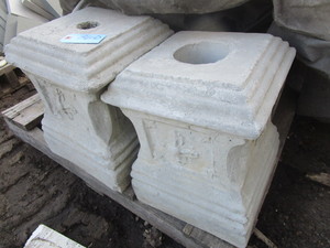 PAIR OF CONCRETE PEDESTALS