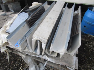 ASSORTED DRAIN PARTS WITH GRATES