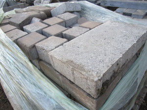 CONCRETE PAVERS - SOME WITH BULLNOSED EDGES