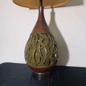 Fabulous Crescent Detailed MCM Table Lamp