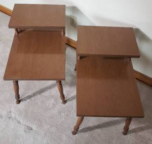 Pair of MCM Spindle Side tables