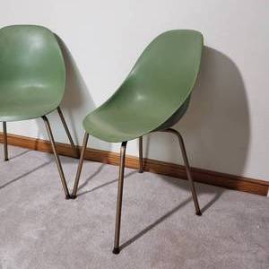 Set of Three Vintage Hard Shell Chairs