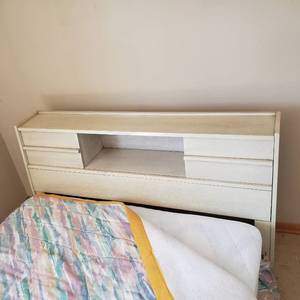 Fabulous Mid-Century Headboard and Nightstand Set