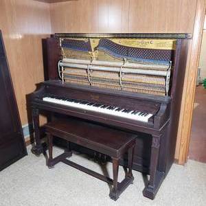 Everett Upright Piano and Bench