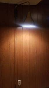 Mid Century Modern Brass Wall Mount Hanging Lamp