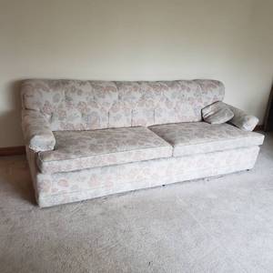 Retro Floral Upholstered Sofa