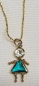 lot 70 image: 14k Yellow Gold Necklace and Little Girl Pendant