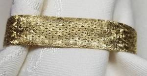 lot 10 image: Gorgeous 14k Yellow Gold Wide Bracelet  19 grams