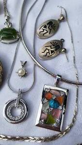 lot 51 image: Brilliant Collection of Sterling Silver Jewelry  Rings, Bracelets, Earrings and Pendants