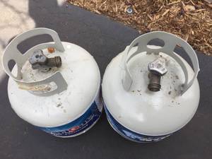 lot 123 image: Two 15 LP Propane Tanks