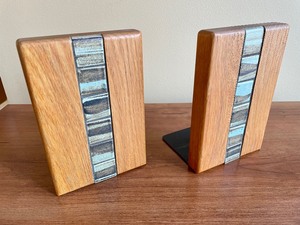 lot 99 image: Unique Tiled Bookends