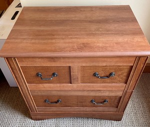lot 100 image: Wooden Double File Cabinet