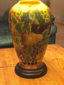 lot 73 image: Lamp with a Fruit Motif