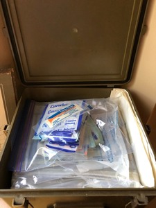 lot 171 image: Military Issued First Aid Kit and a Soldier Picture