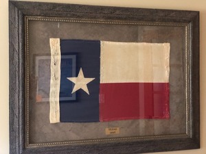 lot 173 image: Framed Flag of Texas