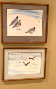 lot 169 image: L. Toneri Ward Bird Themed Watercolor Art
