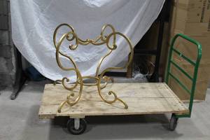 lot 479 image: Table Base Gold 27Lx27Wx30H