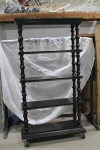 lot 652 image: Wood Bookshelf 5-tier 47Lx18Wx85H