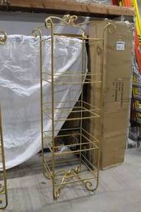 lot 478 image: Decorative Shelf Gold 30Lx30Wx88H