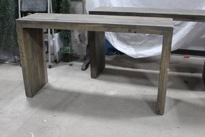 lot 467 image: West Elm Wood Console Table 54Lx15Wx35H