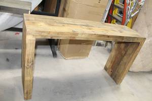 lot 468 image: West Elm Wood Console Table 54Lx15Wx35H