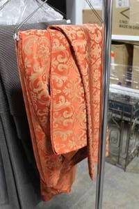 lot 545 image: Linen Tablecloth Orange 128D