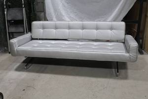 lot 486 image: Couch Silver 82Lx28Wx28H