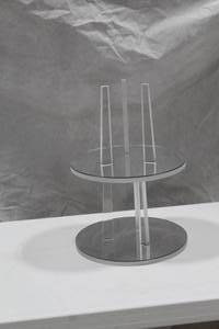 lot 493 image: Acrylic Display Stand 2-tier Mirrored 12Dx17H