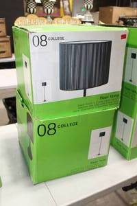 lot 624 image: Lot of (2) College Floor Lamp Black 57-14H (in box)