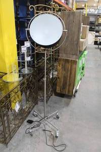 lot 634 image: CB Beacon Floor Lamp with Rolling Stand and Dimmer 16Dx69H