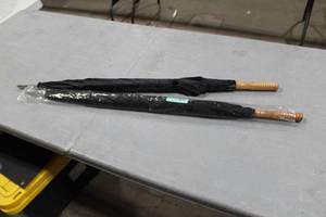 lot 644 image: Lot of (2) Barton Outdoors High Quality Umbrella Black 60D