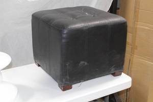 lot 679 image: Ottoman Black 20Lx20Wx16H