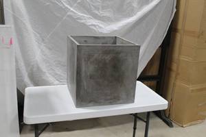 lot 666 image: Accent Dcor Cement Cube StandPlanter 20Lx20Wx20H (in box)