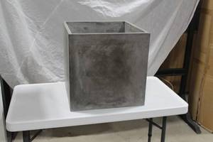 lot 754 image: Accent Dcor Cement Planter 20Lx20Wx20H (in box)