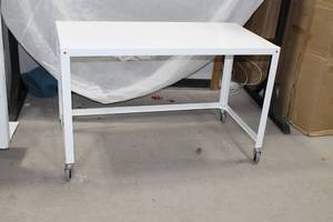 lot 760 image: Rolling Table White 55Lx21Wx30H