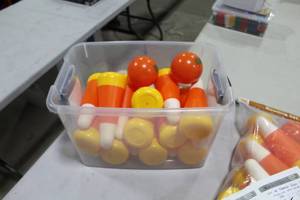 lot 845 image: Lot of (2) Candy Corn Bowling Game (in plastic bin)