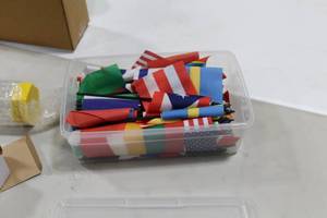 lot 846 image: Lot of Foreign Flags  10-12D (in plastic bin)