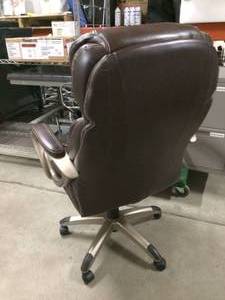 Super Comfy Faux Leather Executive Office Chair - Has Some Wear To Fabric - Otherwise Works Good